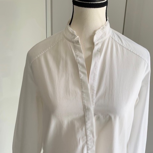 Edun dress shirt white cotton used US4 - Picture 4 of 9
